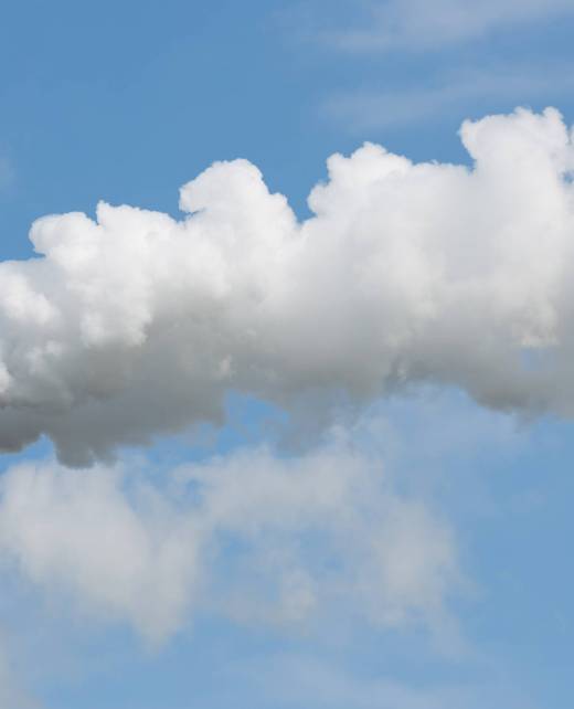 Industrial smoke stack of a power plant.